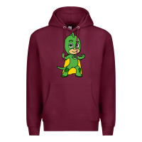 Burgundy gekko cat boy Premium Hoodie - PixelFlow