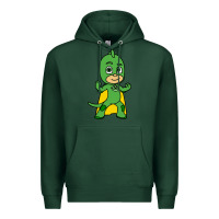 Sports Green gekko cat boy Premium Hoodie - PixelFlow