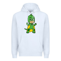 White gekko cat boy Premium Hoodie - PixelFlow