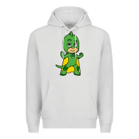 Dove Grey gekko cat boy Premium Hoodie - PixelFlow