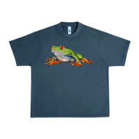 Midnight Navy red eyed tree frog Urban Heavy Tee - LillyAllenDesigns