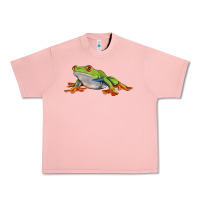 Salmon red eyed tree frog Urban Heavy Tee - LillyAllenDesigns
