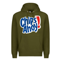 Army Green chips ahoy snack Premium Hoodie - PixelFlow