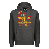 Charcoal Heather fire marshal bill fire safety school funny firefighter t shirt Premium Hoodie - PixelFlow