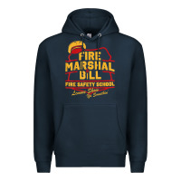Navy fire marshal bill fire safety school funny firefighter t shirt Premium Hoodie - PixelFlow