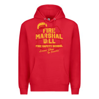 Red fire marshal bill fire safety school funny firefighter t shirt Premium Hoodie - PixelFlow