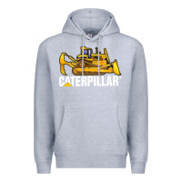 Heather Grey bulldozercat 2 Premium Hoodie - PixelFlow