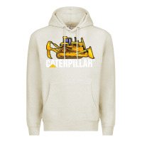 Oatmeal Heather bulldozercat 2 Premium Hoodie - PixelFlow