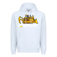 White bulldozercat 2 Premium Hoodie - PixelFlow