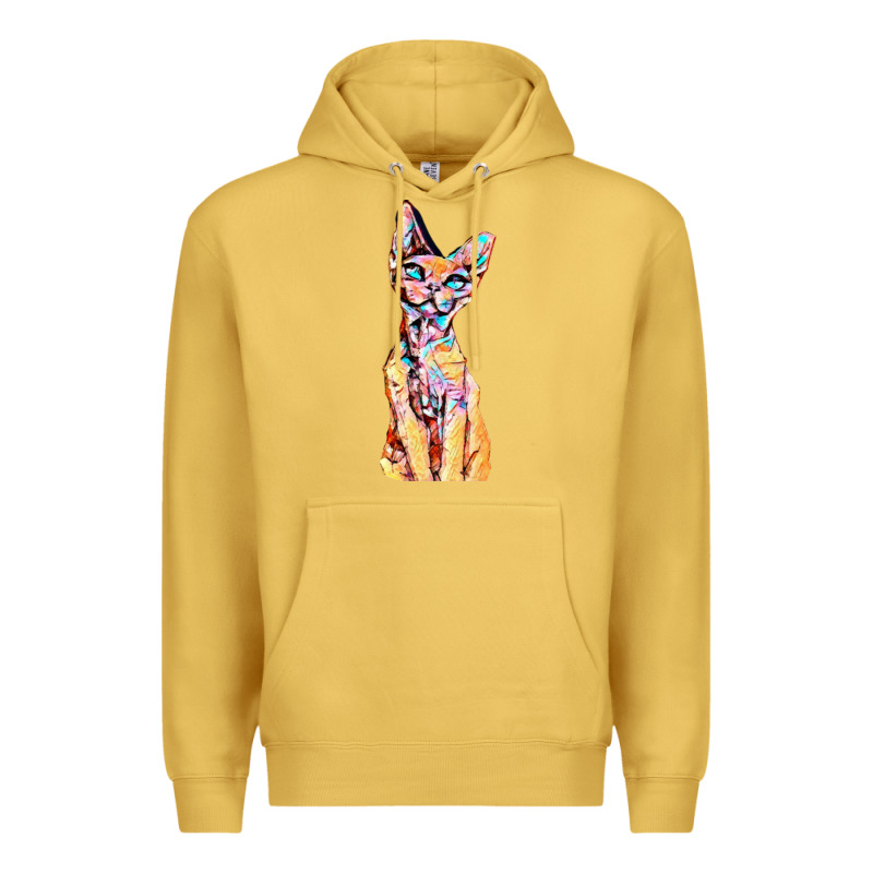 Colorful Cat Premium Hoodie by PixelFlow | Teevron