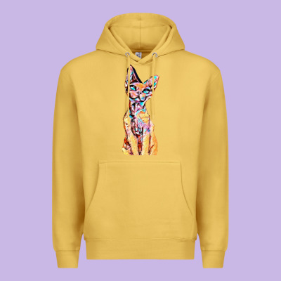 Colorful Cat Premium Hoodie Designed By Pixelflow