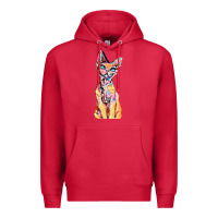 Cardinal Colorful Cat Premium Hoodie - PixelFlow
