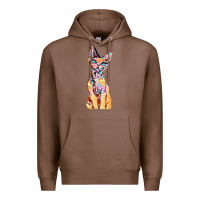 Chestnut Colorful Cat Premium Hoodie - PixelFlow