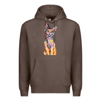 Coffee Colorful Cat Premium Hoodie - PixelFlow
