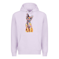 Lilac Colorful Cat Premium Hoodie - PixelFlow