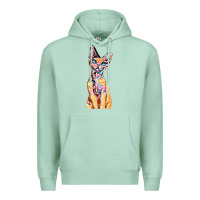Seafoam Colorful Cat Premium Hoodie - PixelFlow