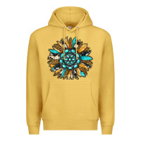 Antique Gold gemstone sunflower Premium Hoodie - RanaPortraitStore