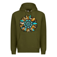 Army Green gemstone sunflower Premium Hoodie - RanaPortraitStore