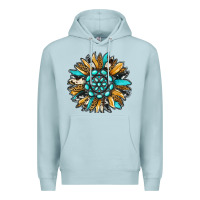 Blue Mist gemstone sunflower Premium Hoodie - RanaPortraitStore