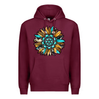 Burgundy gemstone sunflower Premium Hoodie - RanaPortraitStore