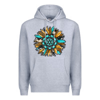 Heather Grey gemstone sunflower Premium Hoodie - RanaPortraitStore