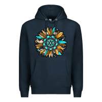 Navy gemstone sunflower Premium Hoodie - RanaPortraitStore