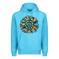 Ocean Blue gemstone sunflower Premium Hoodie - RanaPortraitStore