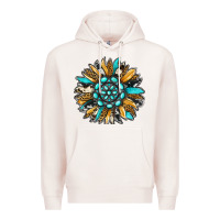 Pale Pink gemstone sunflower Premium Hoodie - RanaPortraitStore