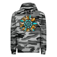 Slate Camo gemstone sunflower Premium Hoodie - RanaPortraitStore