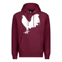 Burgundy game fowl gallegos, rooster, chicken t shirt Premium Hoodie - PixelFlow