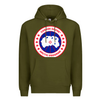 Army Green canada goose Premium Hoodie - SnappyArt