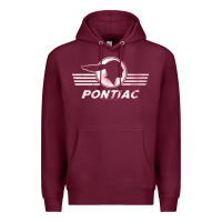 Burgundy pontiac distressed Premium Hoodie - SnappyArt