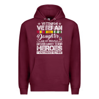 Burgundy VietNam Veteran daughter Most People Never Meet Their Heroes Premium Hoodie - SnappyArt
