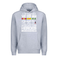 Heather Grey VietNam Veteran daughter Most People Never Meet Their Heroes Premium Hoodie - SnappyArt