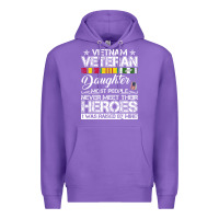 Purple VietNam Veteran daughter Most People Never Meet Their Heroes Premium Hoodie - SnappyArt
