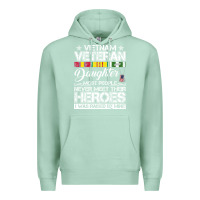 Seafoam VietNam Veteran daughter Most People Never Meet Their Heroes Premium Hoodie - SnappyArt