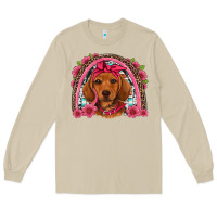 Mushroom dachshund puppy floral rainbow Long Sleeve Tee - Artiststas