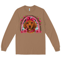 Toasted Coconut dachshund puppy floral rainbow Long Sleeve Tee - Artiststas