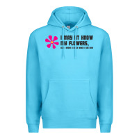 Ocean Blue i may not know my flowers  t shirt Premium Hoodie - SnappyArt