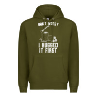 Army Green lumberjack don't worry i hugged it first lumberjack wood cutter logger Premium Hoodie - SnappyArt