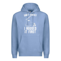 Colony Blue lumberjack don't worry i hugged it first lumberjack wood cutter logger Premium Hoodie - SnappyArt
