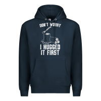 Navy lumberjack don't worry i hugged it first lumberjack wood cutter logger Premium Hoodie - SnappyArt