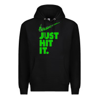 Black Just Hit It Cannabis Weed Vintage Retro Design for Weed Lover Premium Hoodie - SnappyArt