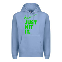 Colony Blue Just Hit It Cannabis Weed Vintage Retro Design for Weed Lover Premium Hoodie - SnappyArt