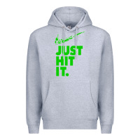 Heather Grey Just Hit It Cannabis Weed Vintage Retro Design for Weed Lover Premium Hoodie - SnappyArt