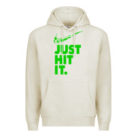 Oatmeal Heather Just Hit It Cannabis Weed Vintage Retro Design for Weed Lover Premium Hoodie - SnappyArt