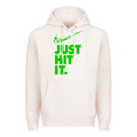 Pale Pink Just Hit It Cannabis Weed Vintage Retro Design for Weed Lover Premium Hoodie - SnappyArt