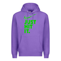Purple Just Hit It Cannabis Weed Vintage Retro Design for Weed Lover Premium Hoodie - SnappyArt