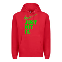 Red Just Hit It Cannabis Weed Vintage Retro Design for Weed Lover Premium Hoodie - SnappyArt