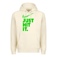 Sandshell Just Hit It Cannabis Weed Vintage Retro Design for Weed Lover Premium Hoodie - SnappyArt